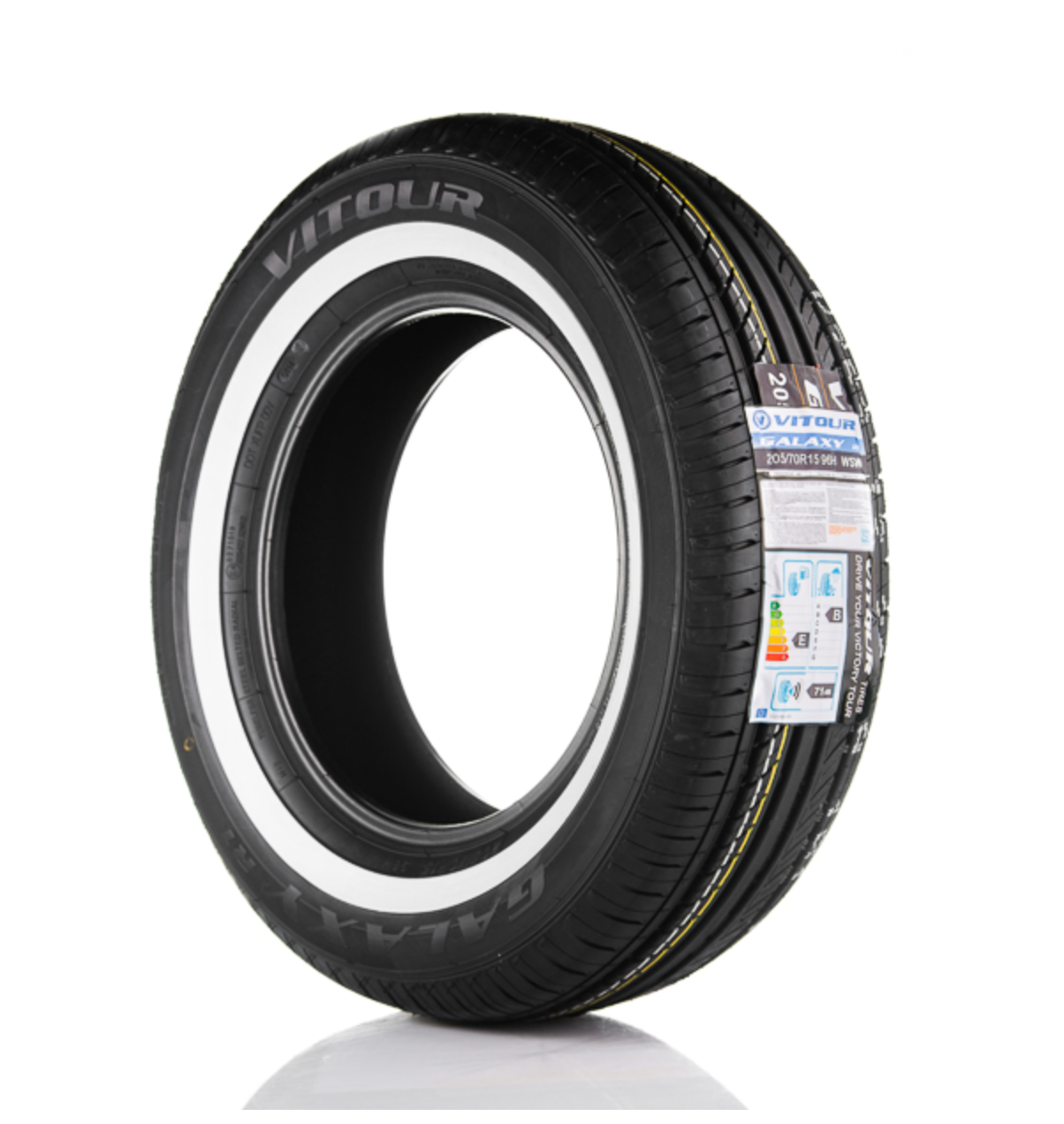 Vitour Galaxy R1 med vit sida 38 mm 235/75R15